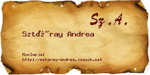 Sztáray Andrea névjegykártya